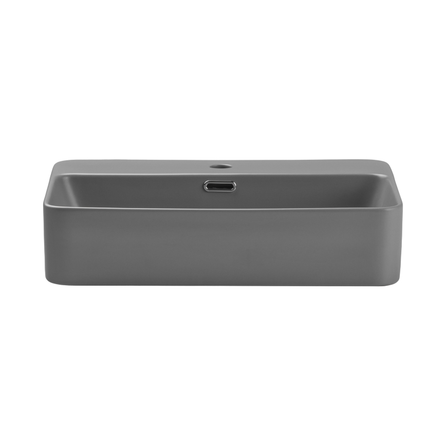 COMAD TRUST 2 MATT LIGHT GREY ( E-6282 ) - Countertop basin TRUST 55x38 cm ceramics/matte grey