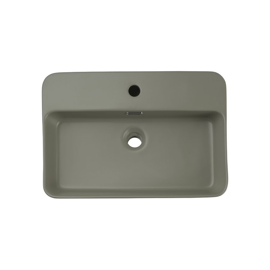 COMAD TRUST 2 OLIVER GREEN ( E-6282 ) - Countertop basin TRUST 55x38 cm ceramics/matte green