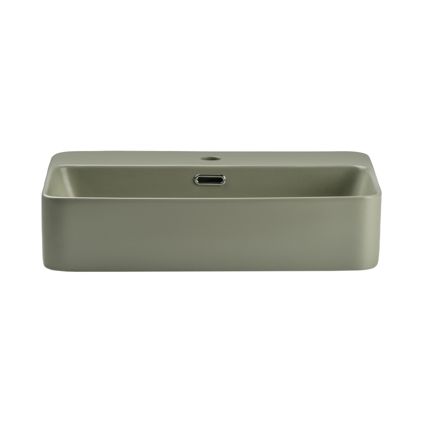 COMAD TRUST 2 OLIVER GREEN ( E-6282 ) - Countertop basin TRUST 55x38 cm ceramics/matte green