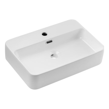 COMAD TRUST 2 WHITE ( E-6282 ) - Countertop basin TRUST 55x38 cm ceramics/shiny white