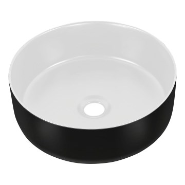 COMAD UM-6259 SIMPLE 8. - Countertop basin SIMPLE d. 36 cm ceramics/matte white/matte black