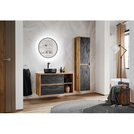 COMAD UM-6259 SIMPLE 8. - Countertop basin SIMPLE d. 36 cm ceramics/matte white/matte black