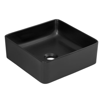 COMAD UM-6276 SLIM 40 BLACK DP - Countertop basin SLIM 37x37 cm ceramics/matte black