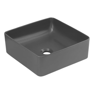 COMAD UM-6276 SLIM 40 GREY DP - Countertop basin SLIM 37x37 cm ceramics/matte grey