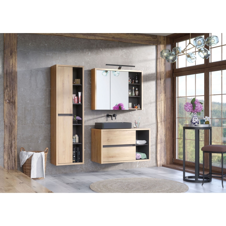 COMAD UM-6276 SLIM 40 GREY DP - Countertop basin SLIM 37x37 cm ceramics/matte grey