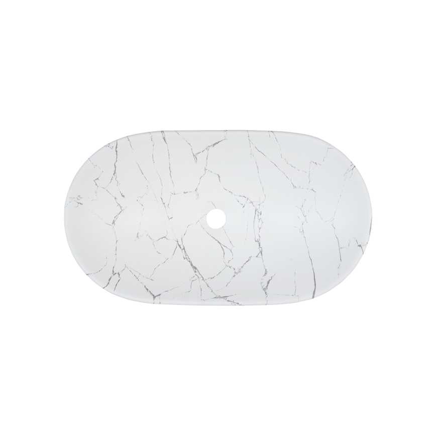 COMAD UN-LENA-MW17 - Countertop basin LENA 61,5x36 cm ceramics/matte white