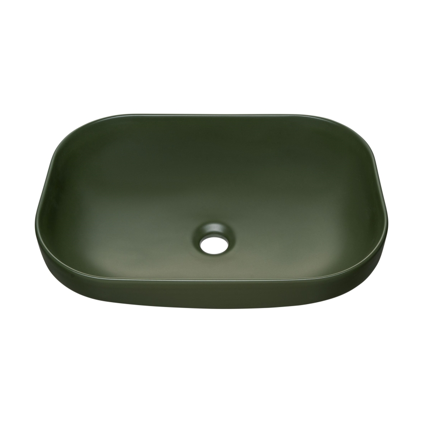 COMAD UN-NELI-MFG - Countertop basin NELI 50,4x35,2 cm ceramics/matte green