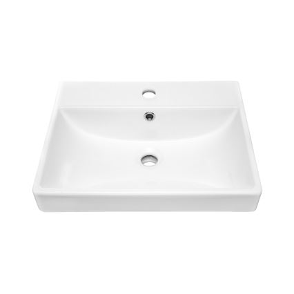 COMAD UN-RITA-GW-60 - Countertop basin RITA 60x40 cm ceramics/shiny white
