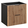 COMAD XILO BLACK WOTAN 82-60-D-2S - Under-sink bathroom cabinet XILO 57x60.2 cm, Black/Wotan Oak