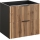 COMAD XILO BLACK WOTAN 82-80-D-2S - XILO under-sink bathroom cabinet, black/oak