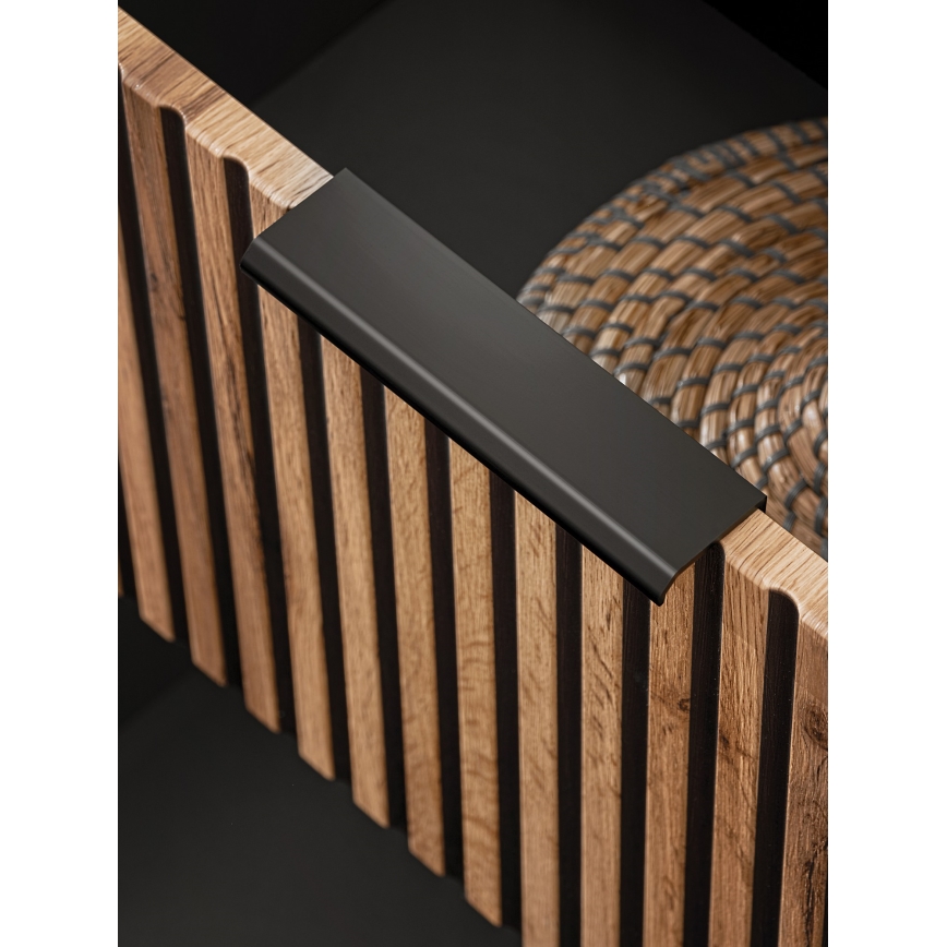 COMAD XILO BLACK WOTAN 82-80-D-2S - XILO under-sink bathroom cabinet, black/oak