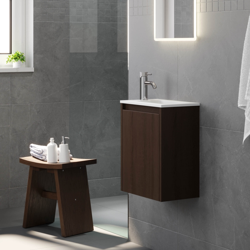 COMO 40 cm Bathroom Vanity with Basin, Walnut
