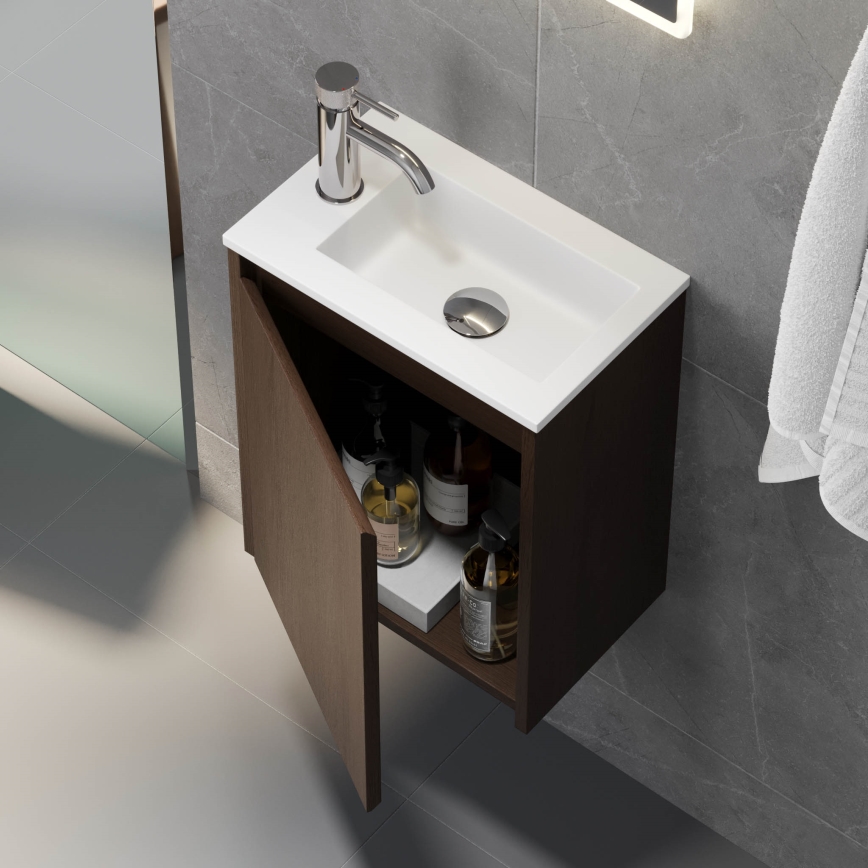 COMO 40 cm Bathroom Vanity with Basin, Walnut
