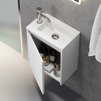 COMO 40 cm Matte White Bathroom Vanity with Basin