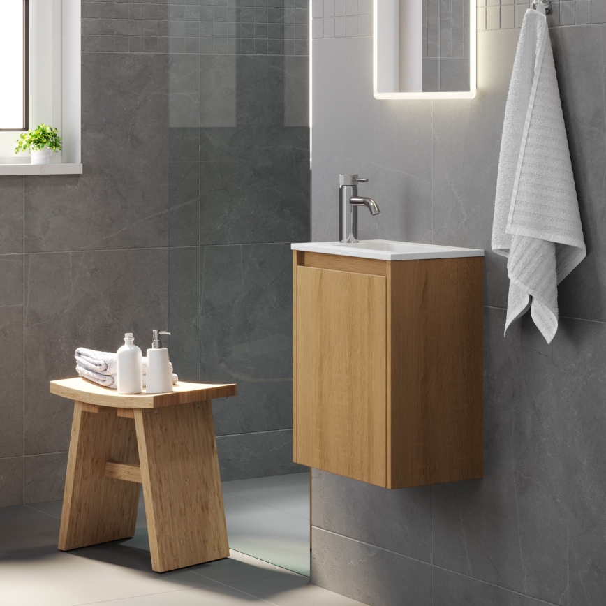 COMO 40 cm Oak Bathroom Vanity with Basin