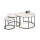 COMORO 3-Piece Coffee Table Set, White/Black