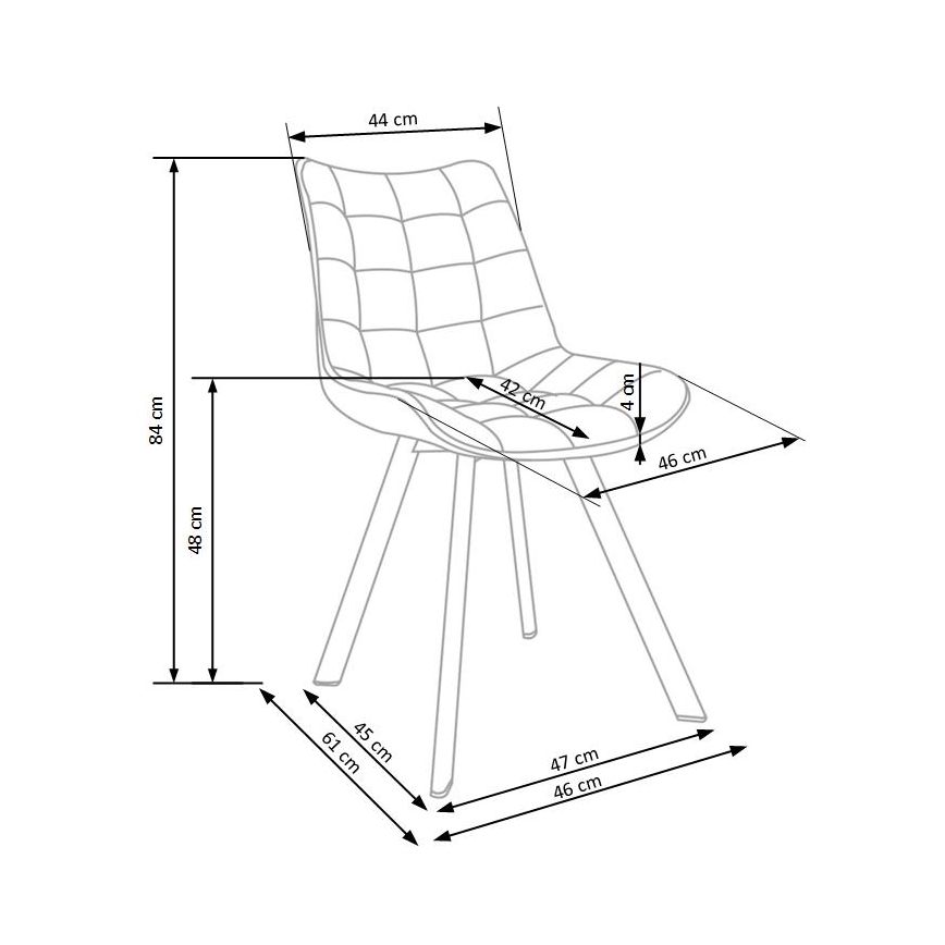 COMORO Dining Chair, 1 pc, Dark Grey