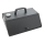 Compact pizza oven with door and built-in thermometer, 40 x 35.5 x 21 cm, black