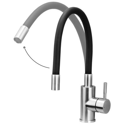 Concept BDC7138 - Sink faucet with flexible spout, polished chrome/black