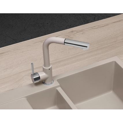 Concept BDG4527BE - Kitchen sink faucet with pull-out spray 26.9 cm, granite/beige