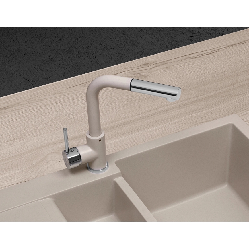 Concept BDG4527BE - Kitchen sink faucet with pull-out spray 26.9 cm, granite/beige