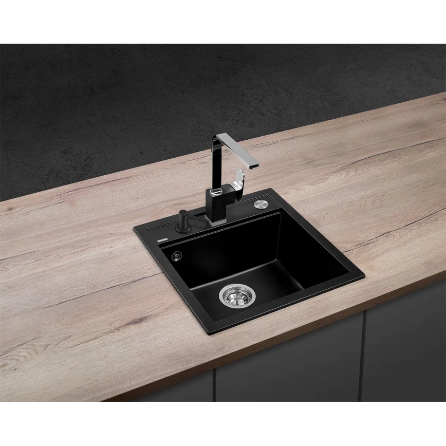 Concept DG00C50BC - CUBIS Kitchen Sink 49x51 cm granite/black