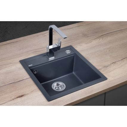 Concept DG00C50DG - CUBIS Kitchen Sink 49 x 51 cm, granite / dark gray
