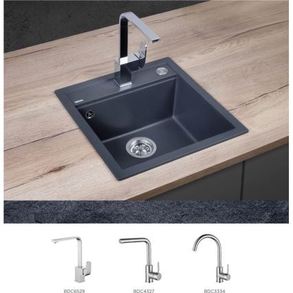 Concept DG00C50DG - CUBIS Kitchen Sink 49 x 51 cm, granite / dark gray