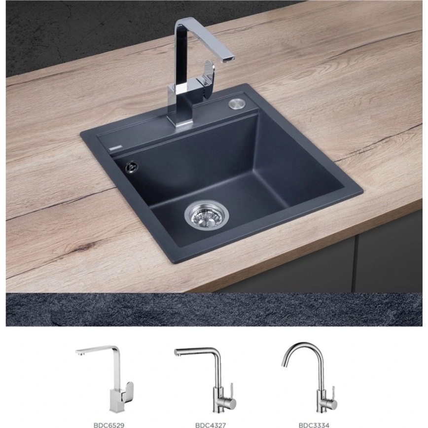 Concept DG00C50DG - CUBIS Kitchen Sink 49 x 51 cm, granite / dark gray