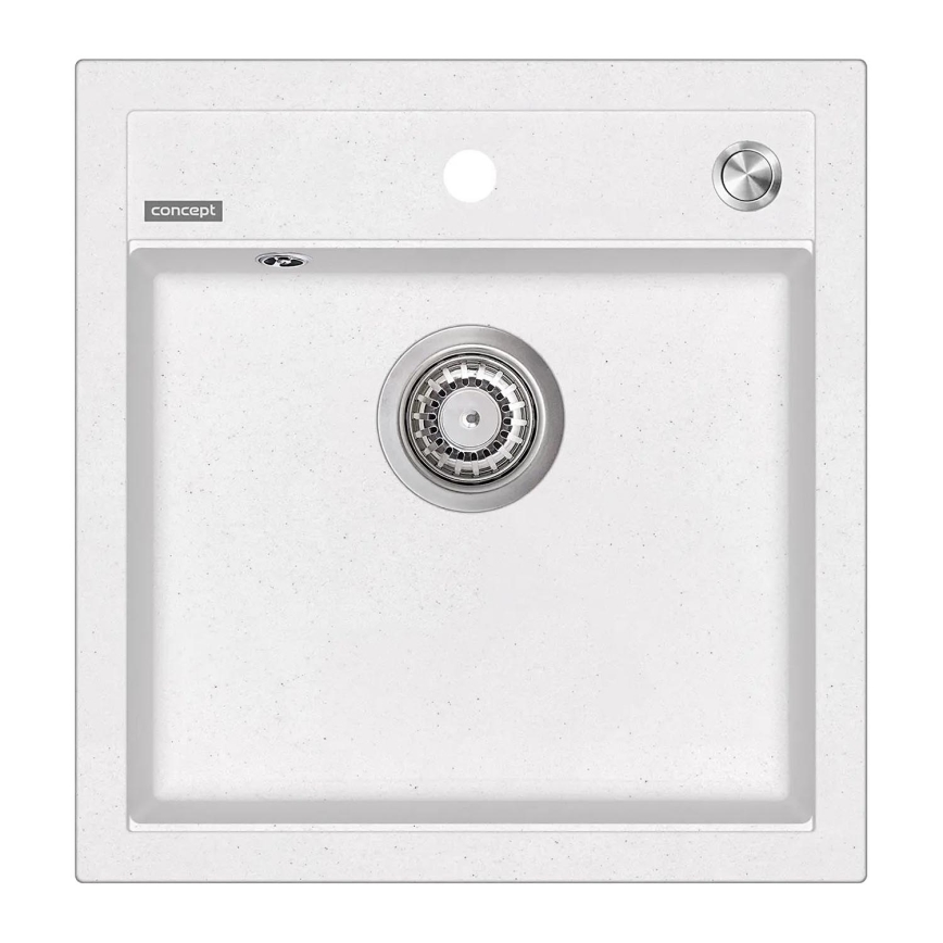 Concept DG00C50WH - CUBIS kitchen sink 49x51 cm granite/white