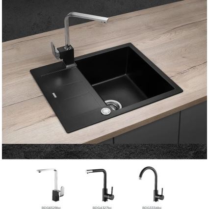 Concept DG05C45BC - CUBIS Kitchen Sink 50 x 62 cm Granite/Black