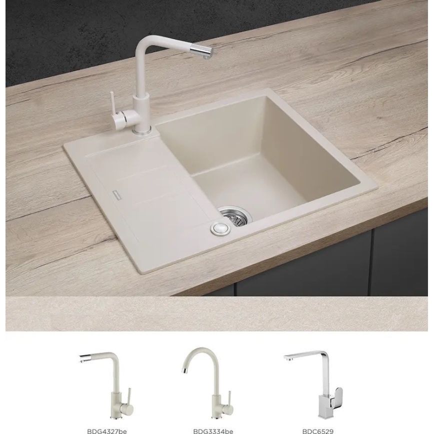 Concept DG05C45BE - CUBIS kitchen sink 50x62 cm granite/beige