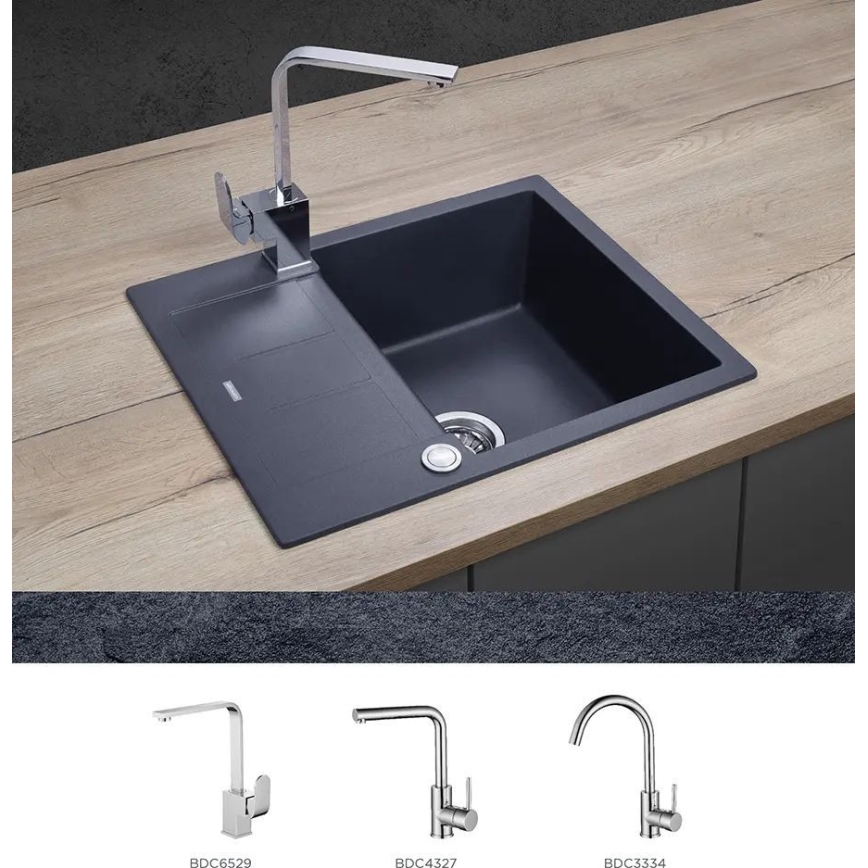 Concept DG05C45DG - CUBIS Kitchen Sink 50x62 cm, granite/dark gray