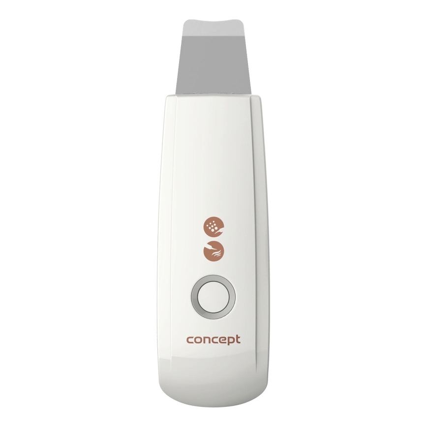 Concept PO2030 - Cosmetic ultrasonic spatula PERFECT SKIN 2,5W/5V USB 600 mAh white