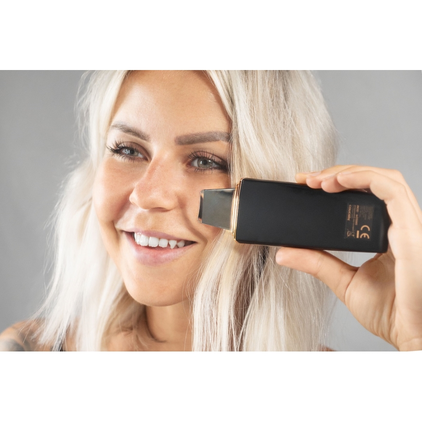 Concept PO2060 - Cosmetic ultrasonic spatula PERFECT SKIN 3,5W/5V USB 500 mAh IPX6 black