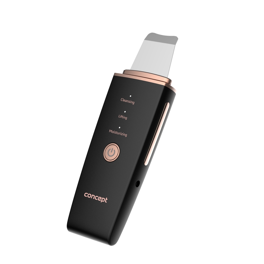 Concept PO2060 - Cosmetic ultrasonic spatula PERFECT SKIN 3,5W/5V USB 500 mAh IPX6 black