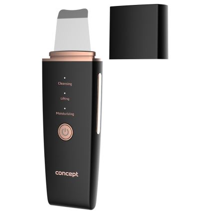 Concept PO2060 - Cosmetic ultrasonic spatula PERFECT SKIN 3,5W/5V USB 500 mAh IPX6 black