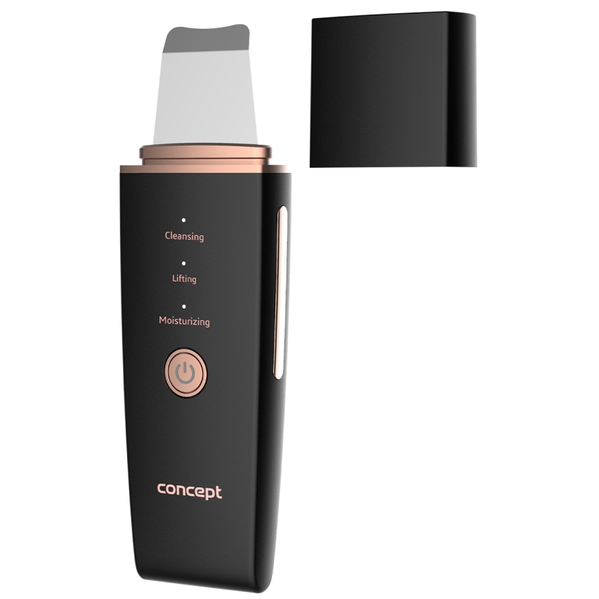 Concept PO2060 - Cosmetic ultrasonic spatula PERFECT SKIN 3,5W/5V USB 500 mAh IPX6 black