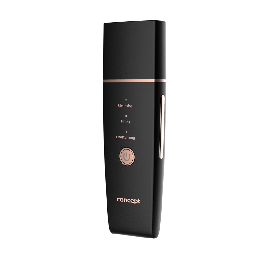 Concept PO2060 - Cosmetic ultrasonic spatula PERFECT SKIN 3,5W/5V USB 500 mAh IPX6 black