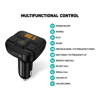 CONNECT IT CCC-8600-BK - FM car transmitter with hands-free function black