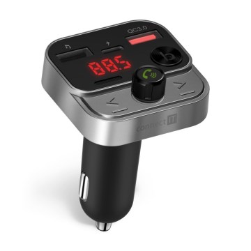 CONNECT IT CCC-8900-AN - FM car transmitter with hands-free function black/silver