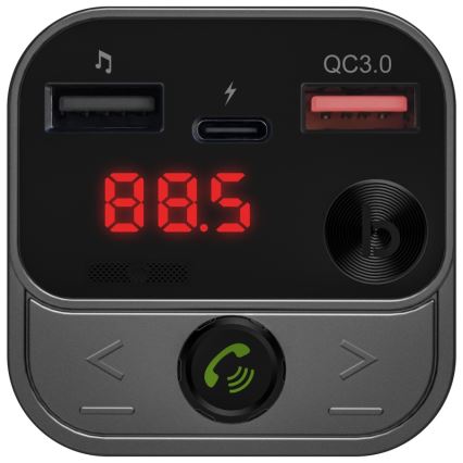CONNECT IT CCC-8900-AN - FM car transmitter with hands-free function black/silver