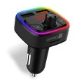 CONNECT IT CCC-9090-BK - LED RGB FM car transmitter with hands-free function black