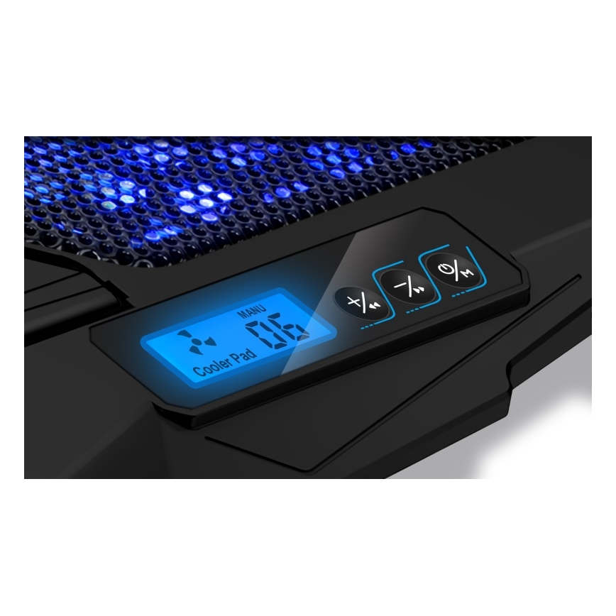 CONNECT IT CCP-2200-BK - Cooling pad for laptop 4x fan 2xUSB black//blue