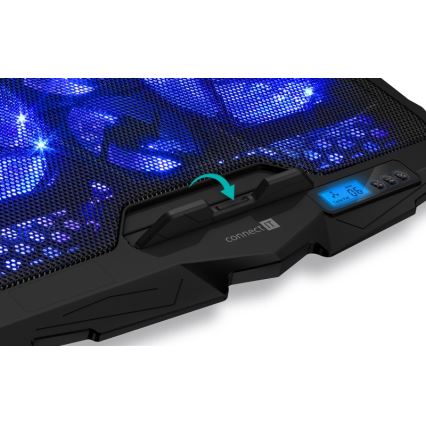 CONNECT IT CCP-2200-BK - Cooling pad for laptop 4x fan 2xUSB black//blue