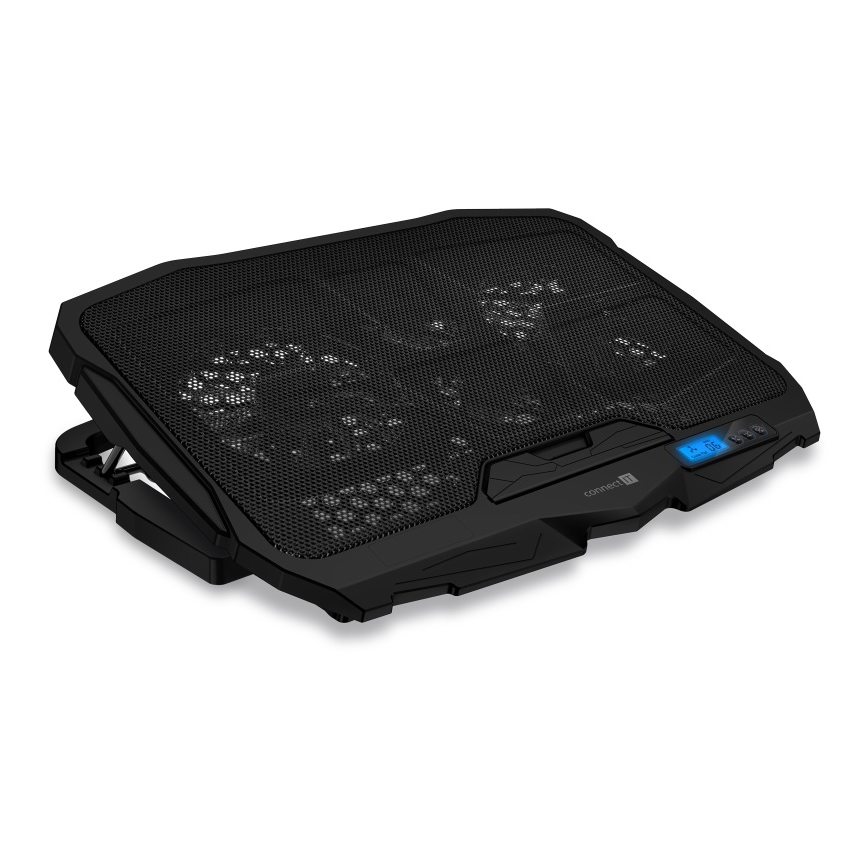 CONNECT IT CCP-2200-BK - Cooling pad for laptop 4x fan 2xUSB black//blue