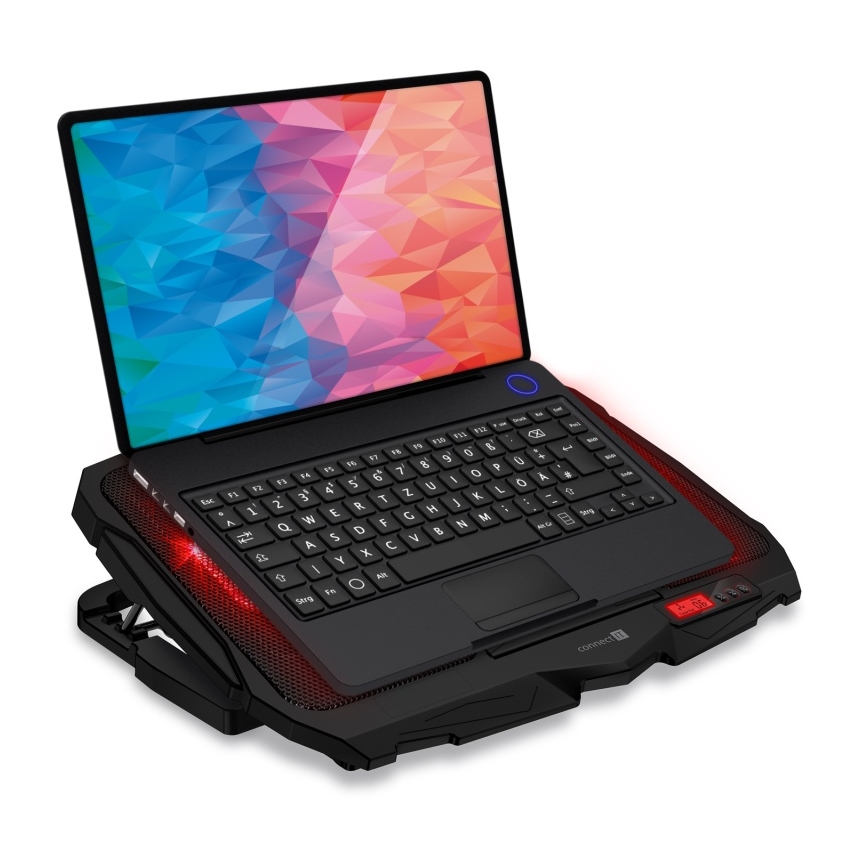 CONNECT IT CCP-2200-RD - Cooling pad for laptop 4x fan 2xUSB black/red