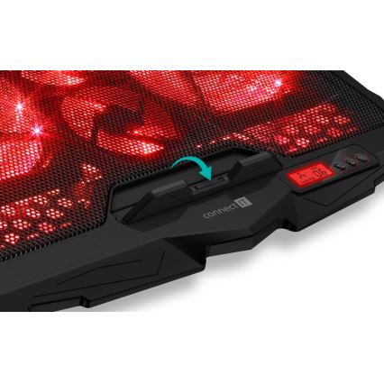CONNECT IT CCP-2200-RD - Cooling pad for laptop 4x fan 2xUSB black/red