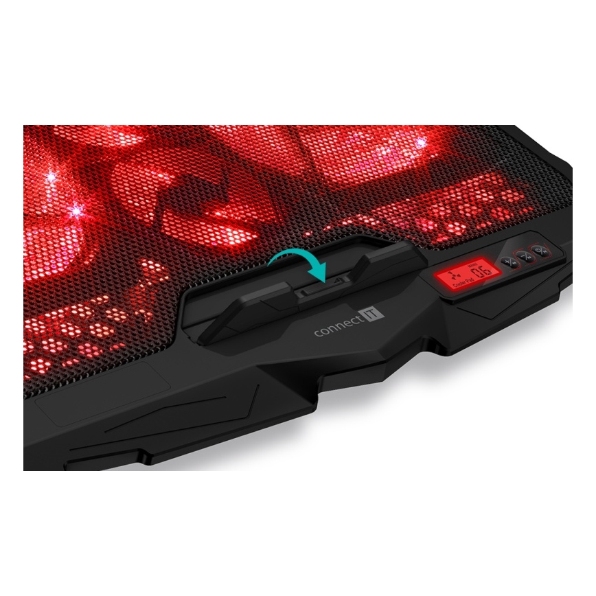 CONNECT IT CCP-2200-RD - Cooling pad for laptop 4x fan 2xUSB black/red