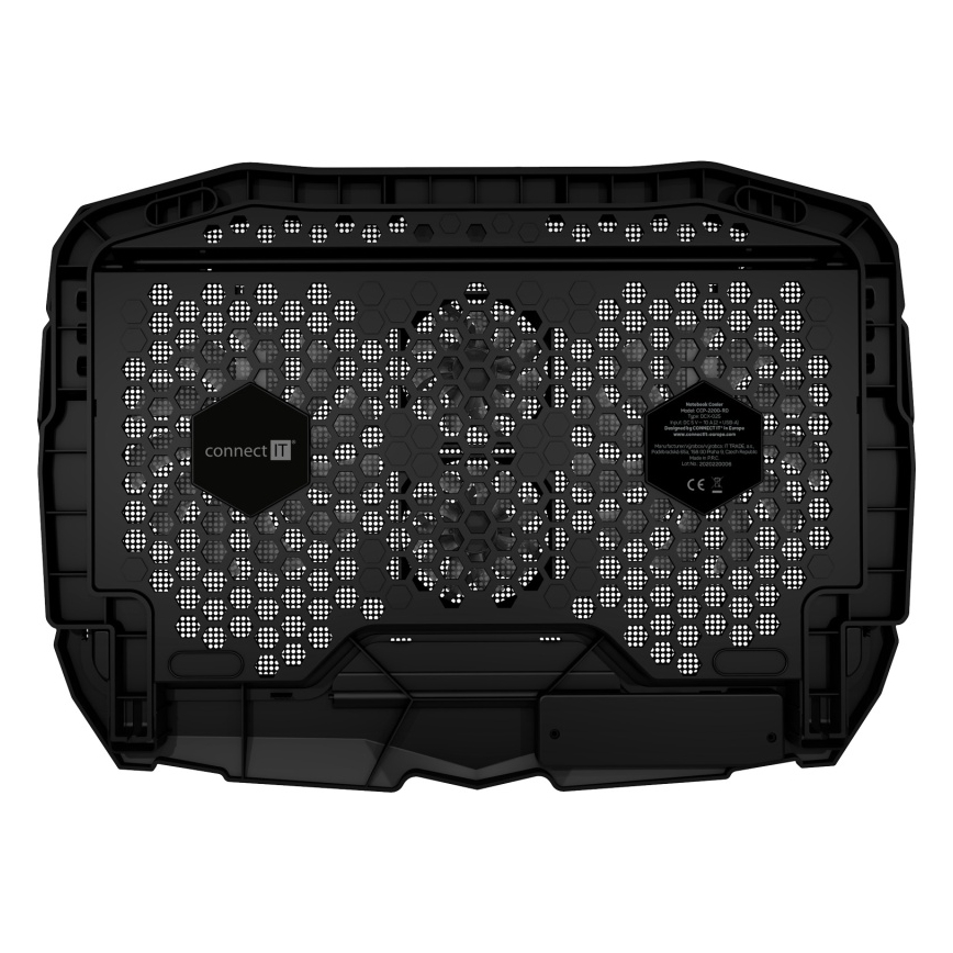 CONNECT IT CCP-2200-RD - Cooling pad for laptop 4x fan 2xUSB black/red